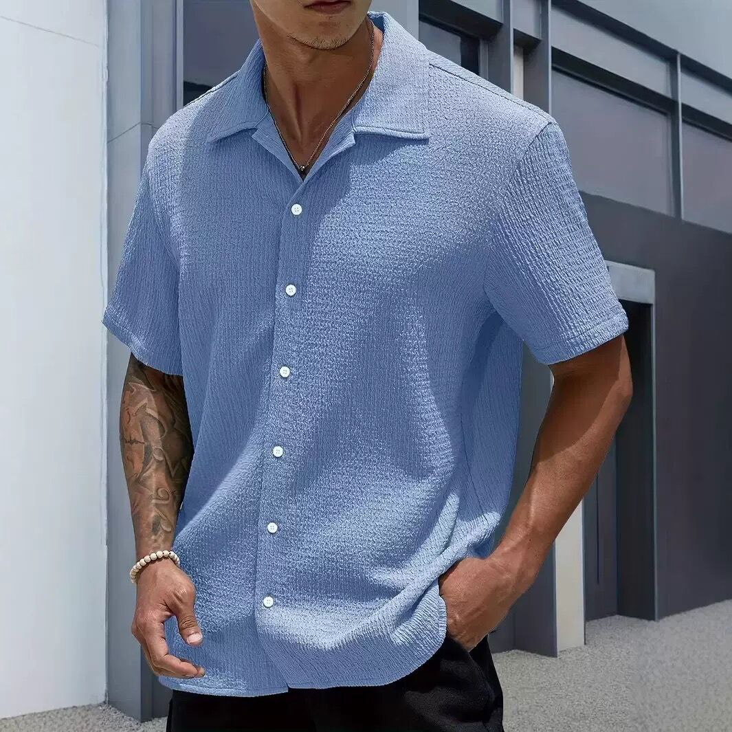 Chemise décontractée pour homme, manches courtes, vêtements masculins, streetwear hip-hop, hauts amples, t-shirt noir et blanc, chemise ample tendance pour homme