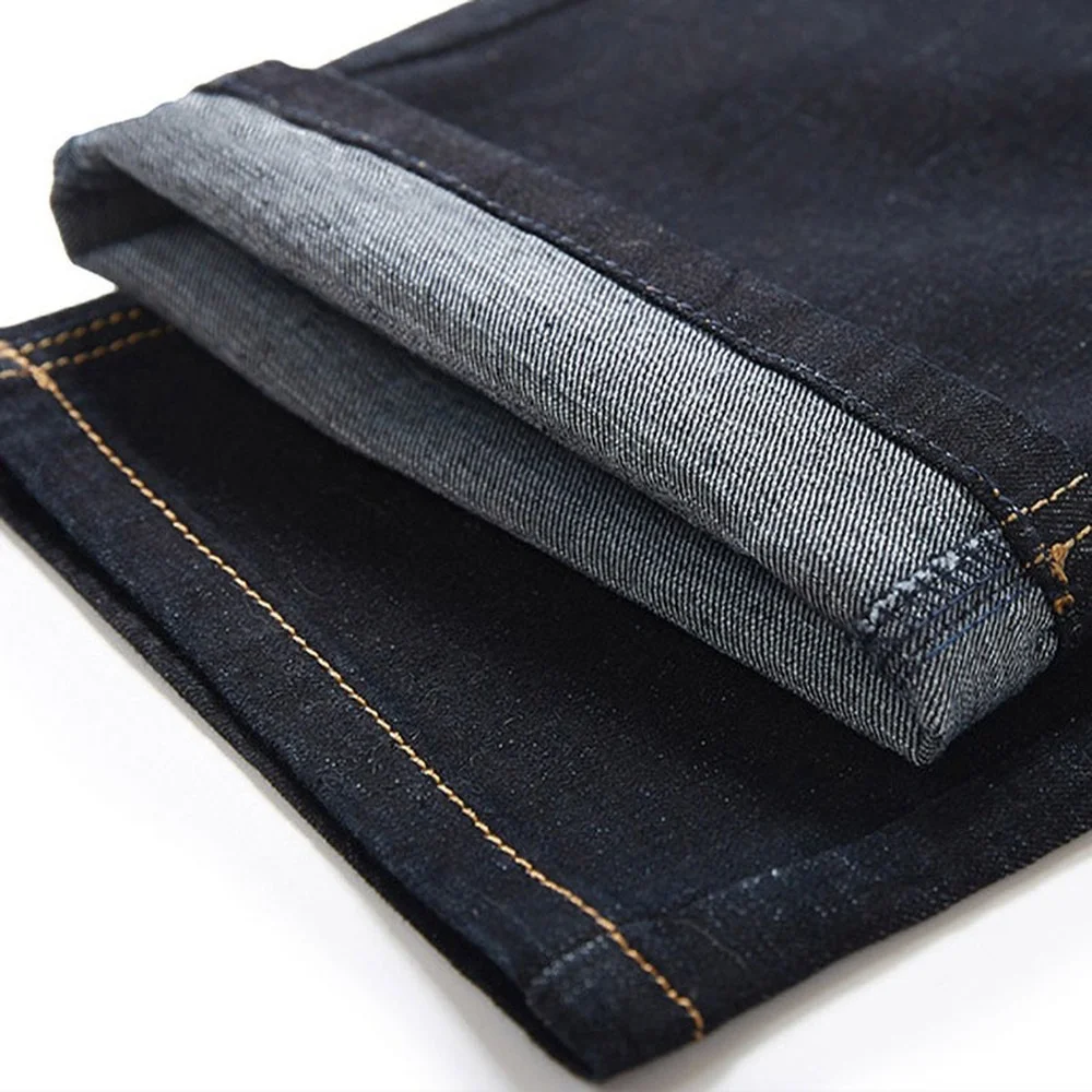 Jean baggy classique extensible grande taille 30-56 pour homme, pantalon décontracté en denim noir, coton haute élasticité, salopette CQY10