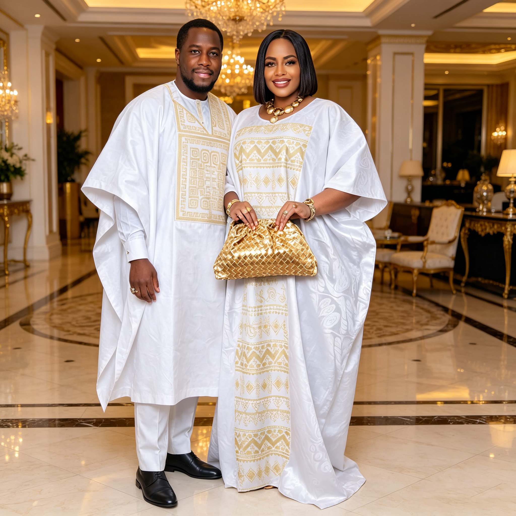 Robes africaines pour couple, grande taille, en bazin riche, avec broderie, robe longue avec écharpe