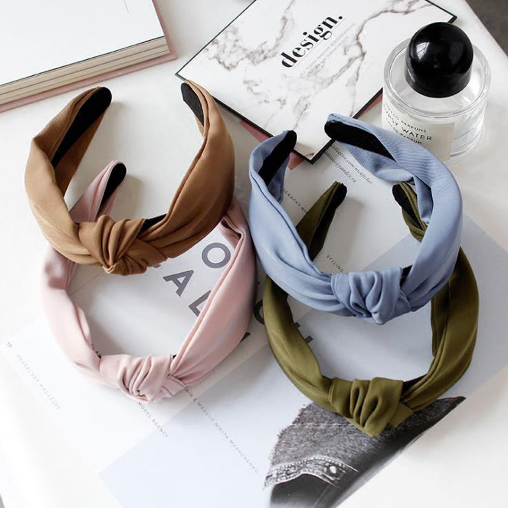 Serre-tête tendance pour femme, bandeau uni, accessoires capillaires classiques pour filles, turban DIY, bandeau pour cheveux, cerceau à cheveux