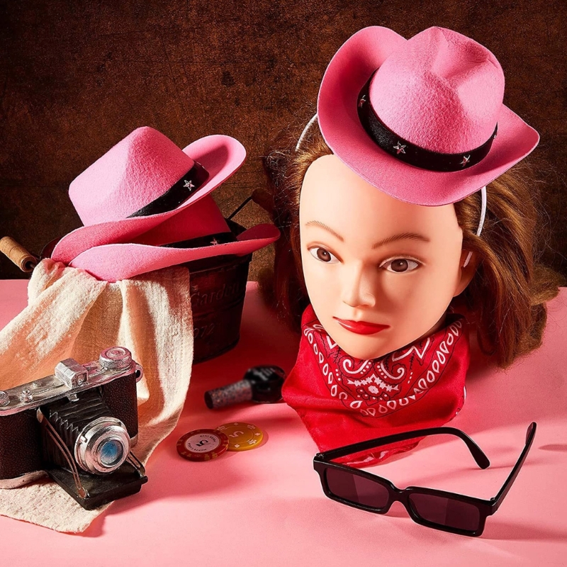 Bandeau fête Cosplay, Mini chapeau Cowboy, bandeau Costume d'halloween, coiffure pour adultes adolescents,