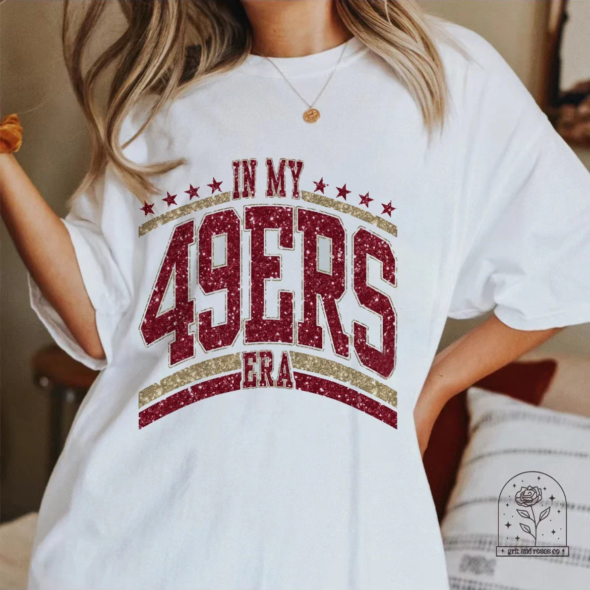 Femmes dans mon 49ers Era imprimé mode décontracté vêtements d'été T-Shirt interconnexion 90s court Sletransved vêtements femmes motif T-S