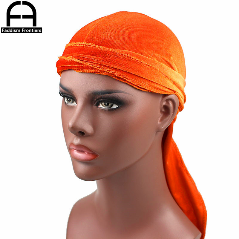 Haute qualité hommes velours Durags Bandana Turban chapeau perruques Doo hommes Durag Biker chapeaux bandeau Pirate chapeau cheveux accessoires