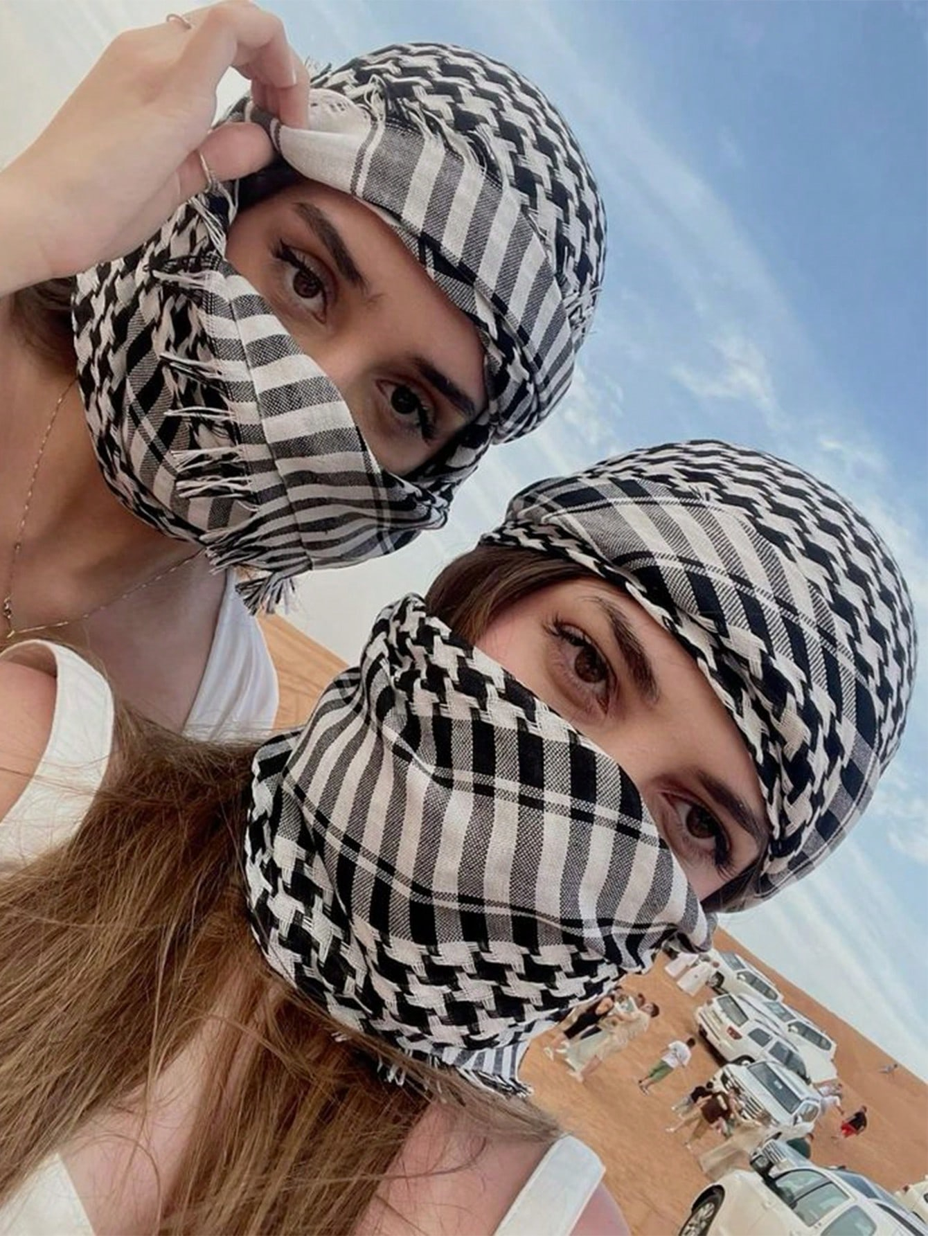 Foulard carré du désert, Protection solaire arabe, coupe-vent, unisexe, châle à pampilles, accessoires Abaya, voile Hijab pour femmes, à la mode