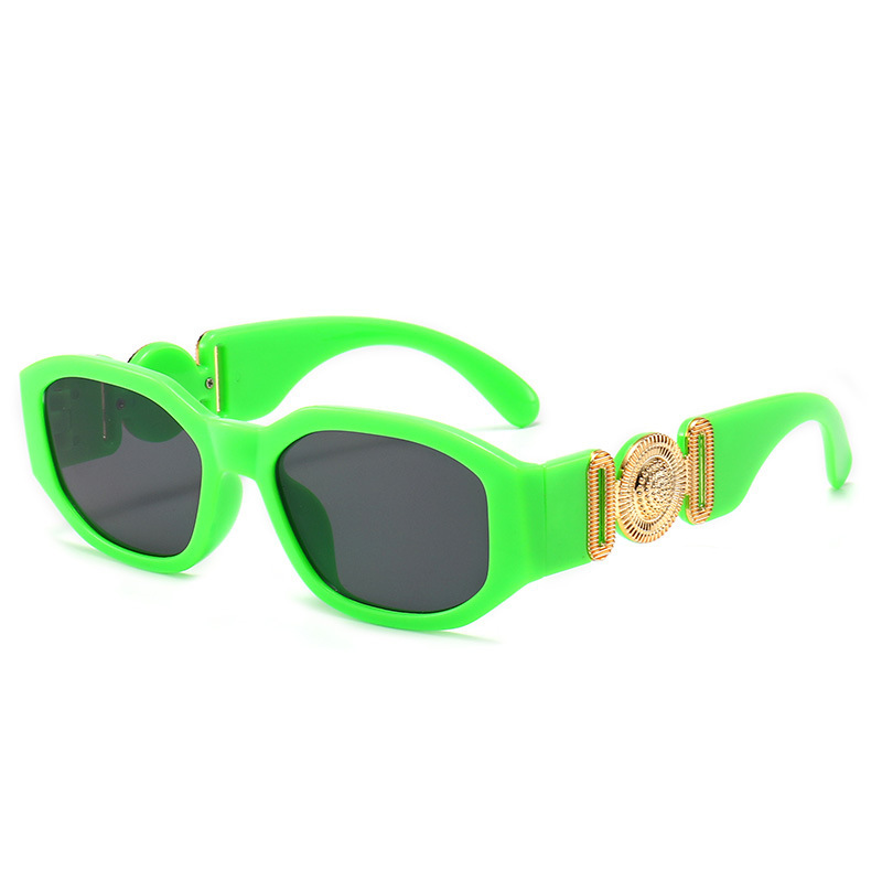 Petites Lunettes de Soleil Rectangulaires pour Homme et Femme, Protections Carrées Retro, Verres UV 400 Rétro Vintage, Accessoire pour Voyage