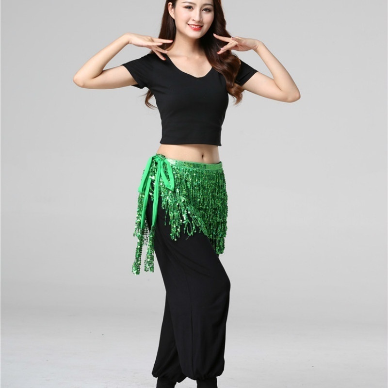 Robe de danse du ventre pour femmes, ceinture en chaîne de taille, accessoires de spectacle sur scène Hula brillant, accessoire de Costume de danse du ventre, jupe de danse du ventre