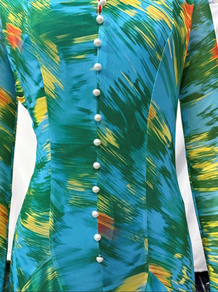 Robe longue pour femme, sexy, imprimée, style Y2K, streetwear, col en V, manches longues, moulante aux hanches, élégante, pour soirée, fête, travail, 2026