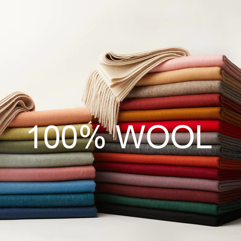 Écharpe 100% laine pour femmes/hommes hiver automne Pure laine chaude enveloppement Pashmina châle doux cachemire foulards pour dames/hommes 70*200 cm