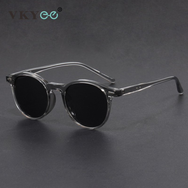 VICKY Simple classique géométrique rond conception Protection UV hommes femmes lunettes de soleil polarisées personnalisable Prescription 1080