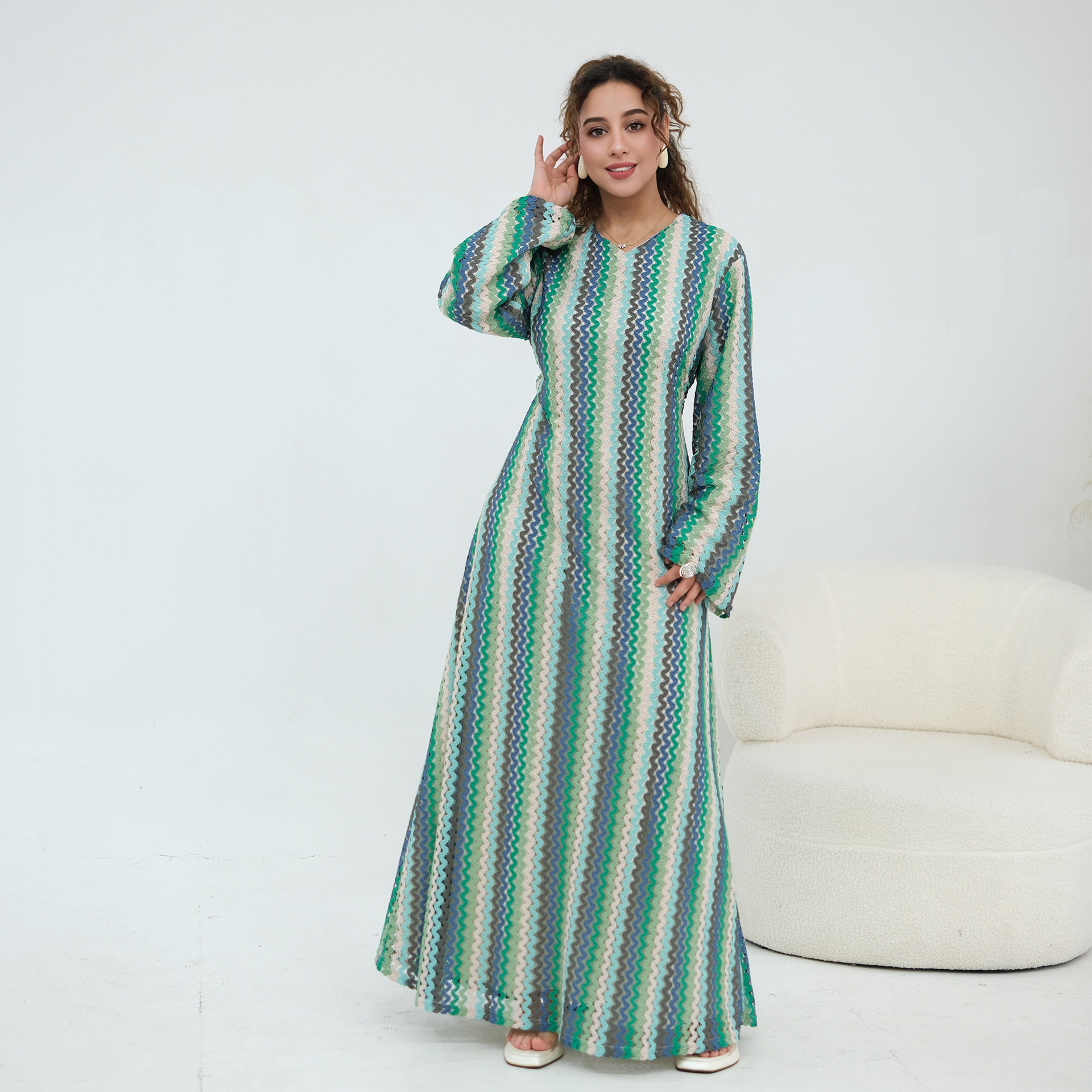 Robes imprimées Abaya pour femmes, double robe musulmane Eid, Kaftan Dubaï, Jalabiya Ramadan, Abayas Maroc, Vestidos Islam, Robe longue arabe