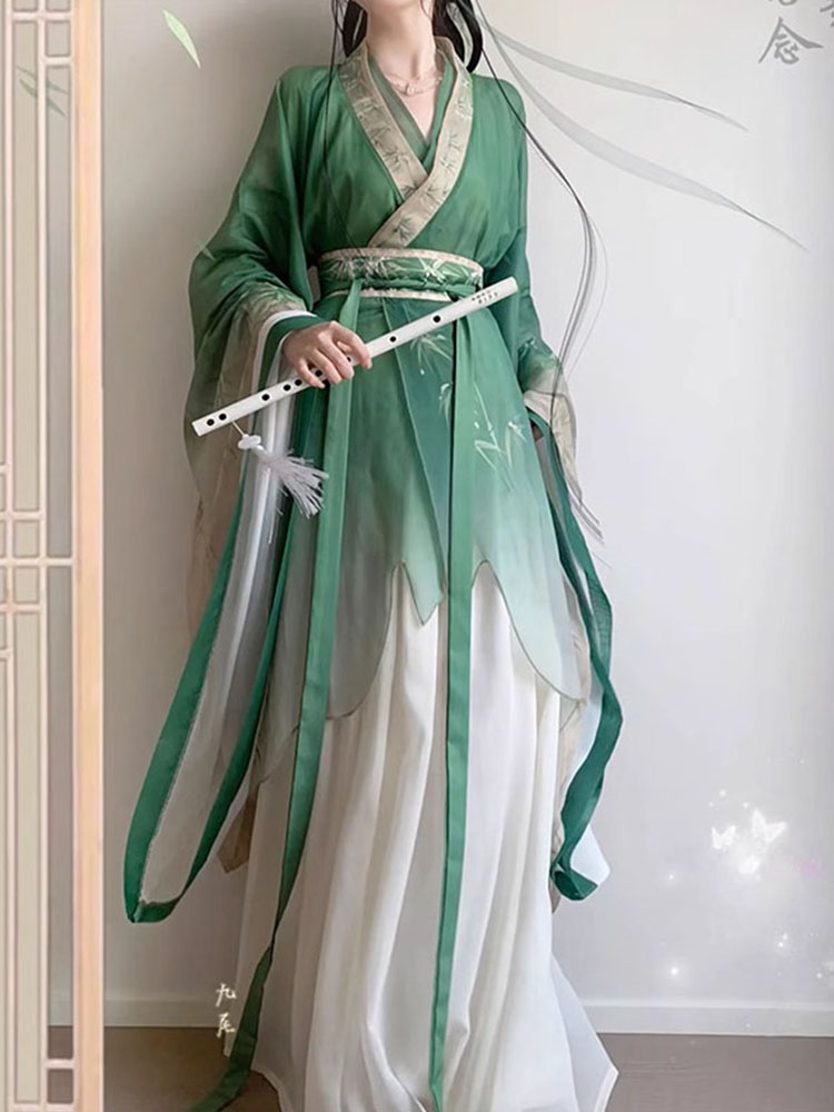 Robe Hanfu chinoise pour femmes, tenue de fête, Costume de carnaval traditionnel Vintage de la dynastie WeiJin, Costume de Cosplay