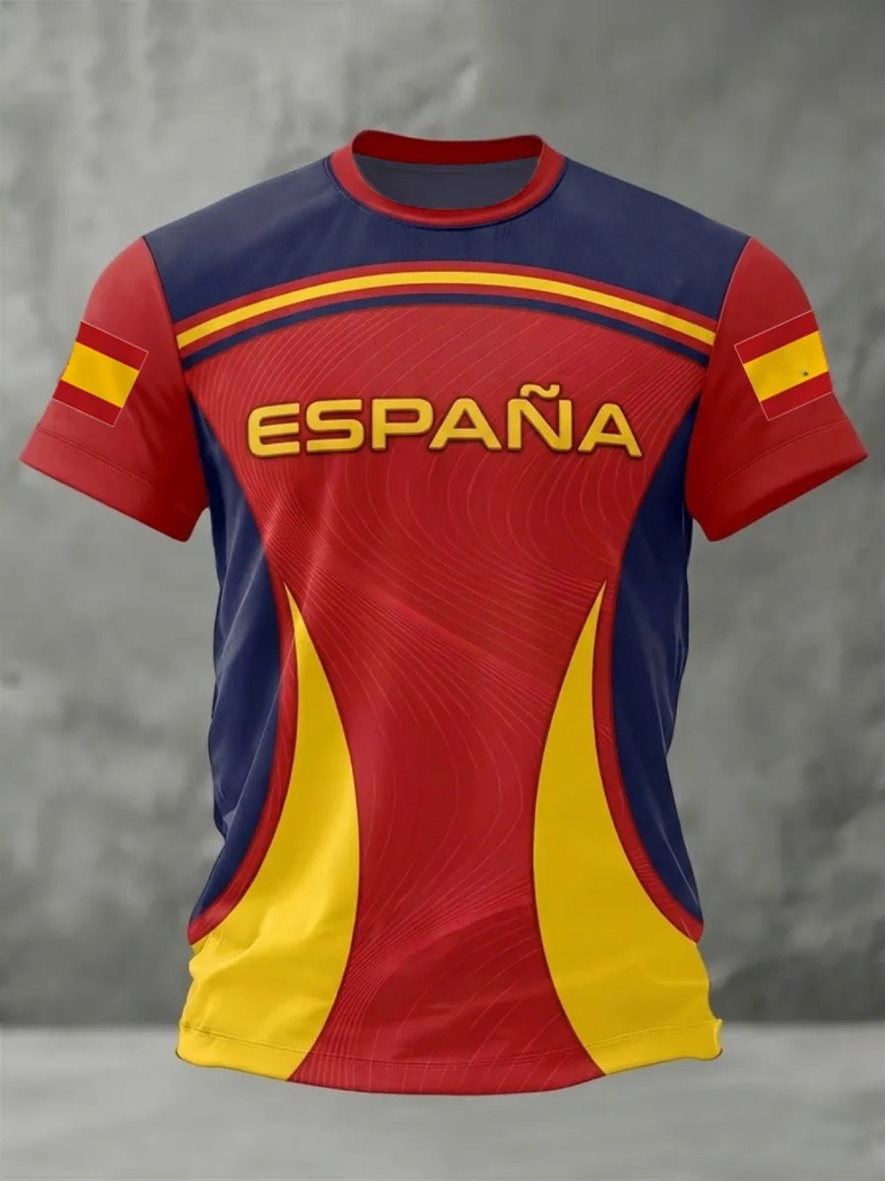 Maillots de football d'été 2026 Espagne pour hommes – T-shirts classiques à manches courtes God Spain, style sport décontracté à col rond, vêtements pour homme