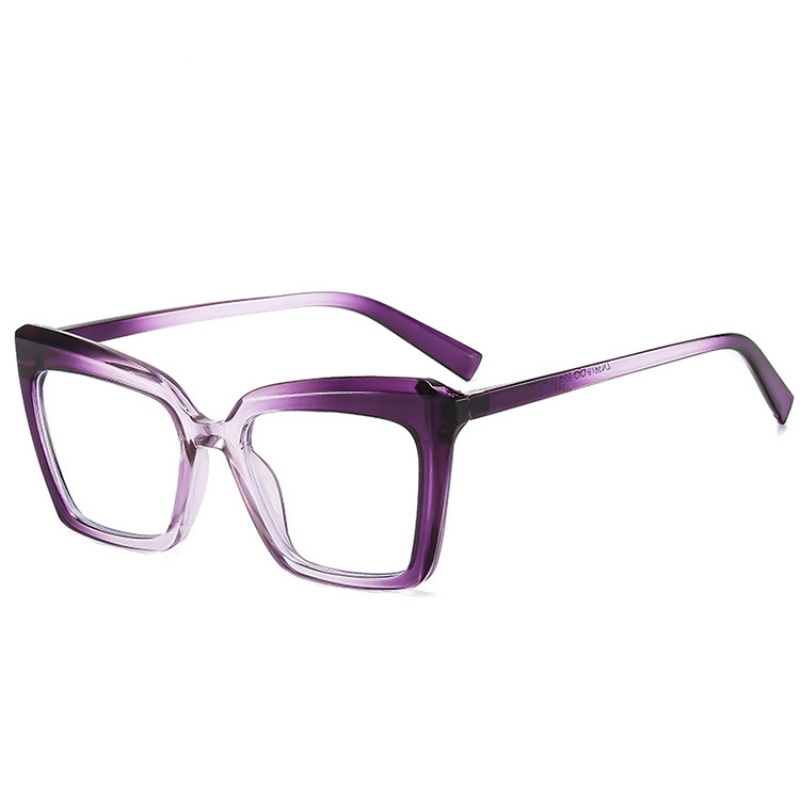 Mode européenne et américaine rétro grand cadre lunettes irrégulières cadre femmes Style de rue décoratif Anti-lumière bleue lunettes