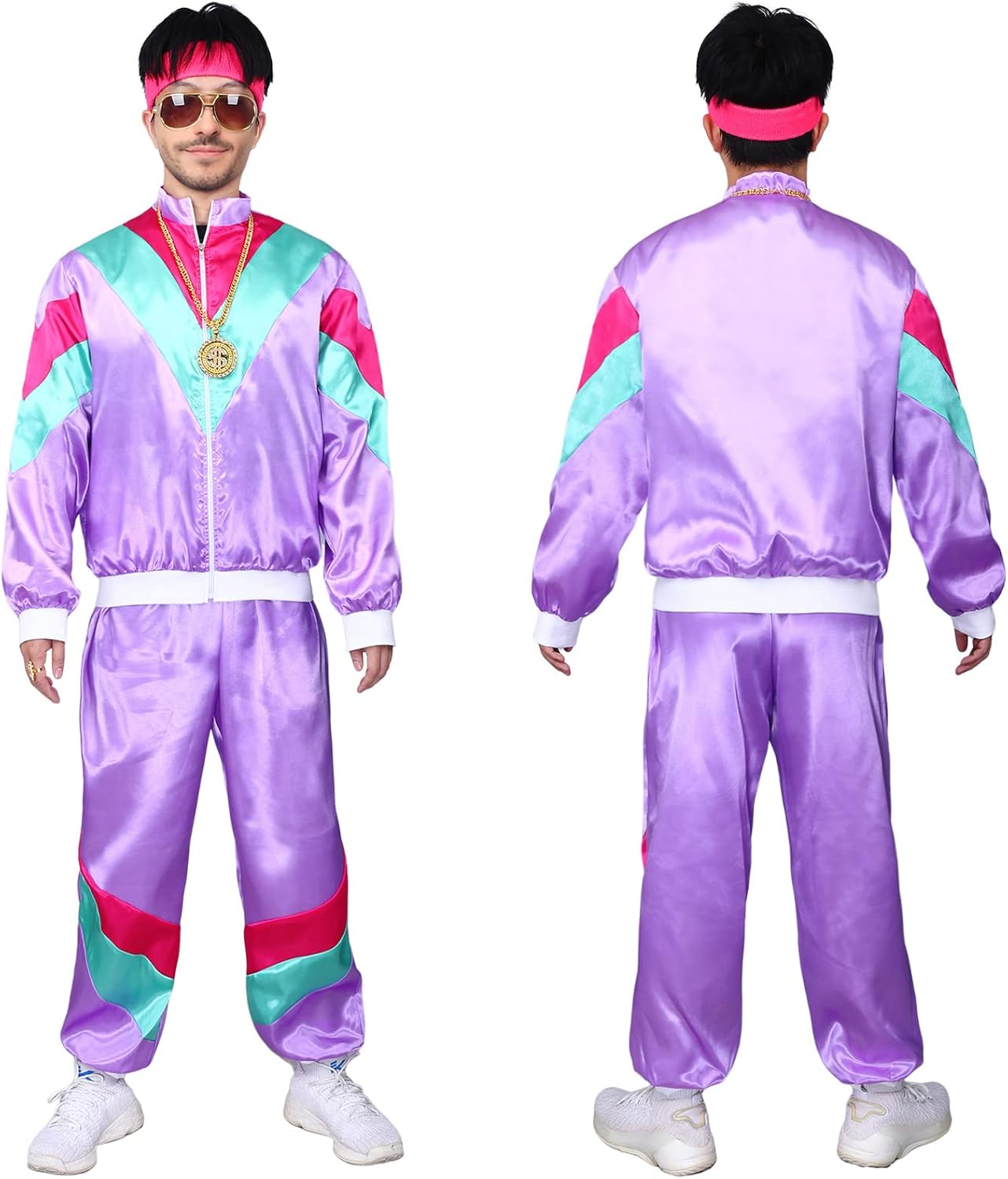 Costumes Kicpot des années 80 pour femmes, veste de survêtement rétro, costume Hip Hop, tenue des années 90 et 80 pour femmes, fête