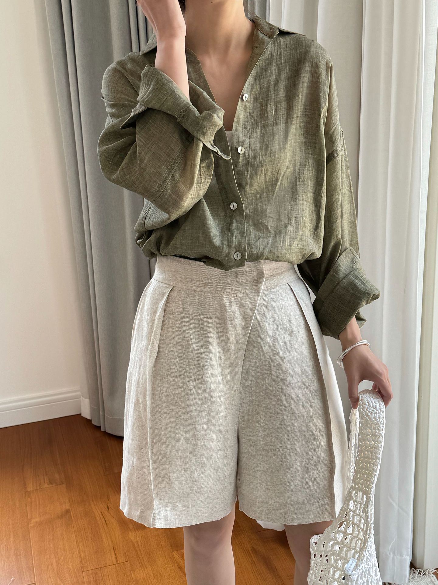 Chemise Ample à Manches sulfpour Femme, Décontractée, Couleur Unie, Revers, Printemps et Été