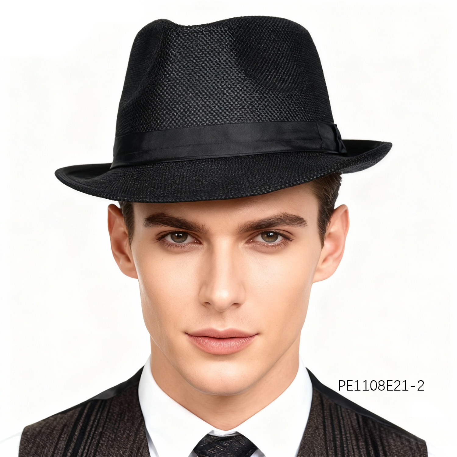 Chapeau haut de forme PESENAR style années 1920, chapeau de jazz noir uni, chapeau de gentleman britannique, vêtements, accessoires