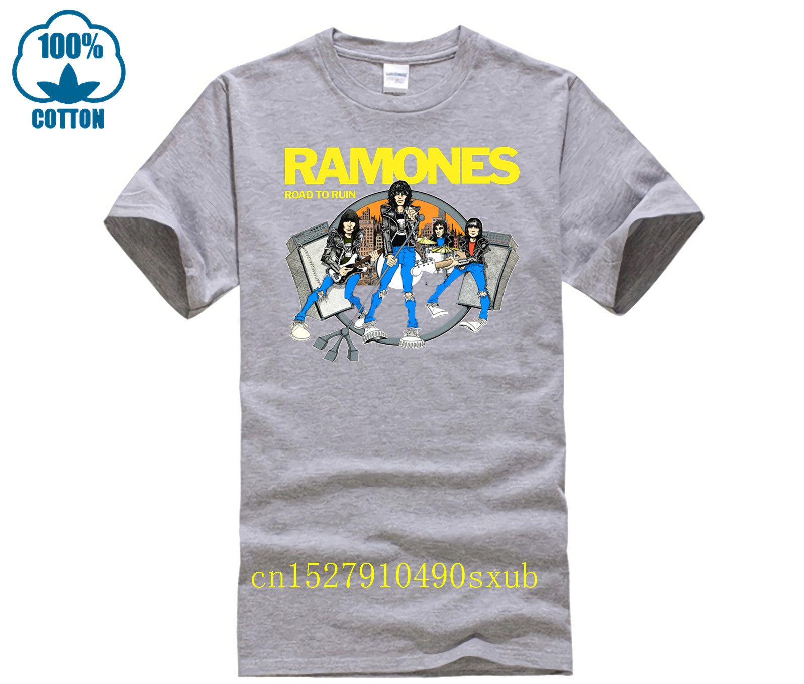 GILDAN t-shirt décontracté homme Ramones Nouvelle Mode 2017 Brandfashion Imprimer Slim Fit t-shirt O Cou Top Qualité COTON Tops Tees
