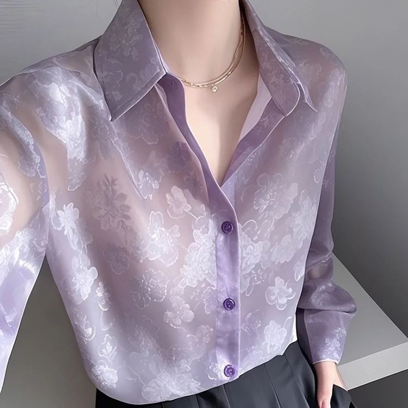Chemisier coréen décontracté à revers, couleur unie, coupe ample, nouvelle collection été, pour femme
