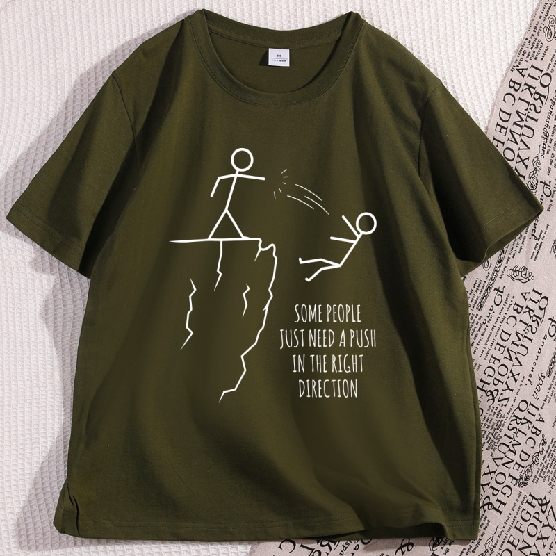 T-shirt humoristique « Certains ont besoin d'un coup de pouce dans la bonne direction » – T-shirt graphique sarcaste, humoristique, manches courtes, streetwear