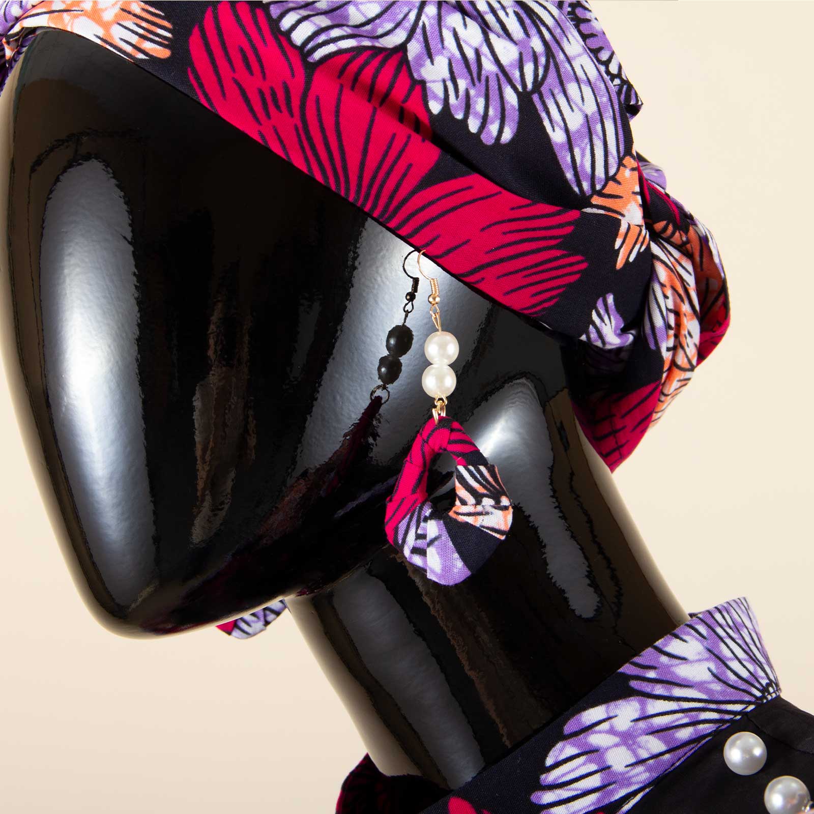 Robes africaines pour femmes, haut de luxe à manches en corne, jupe sirène avec foulard, imprimé Ankara traditionnel pour mariage, 2526043
