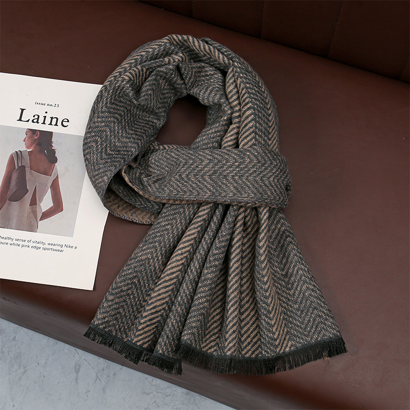 Écharpe à carreaux d'hiver Design hommes cachemire Pashmina chaud châle dame enveloppement gland foulards tricoté couverture épaisse 2025