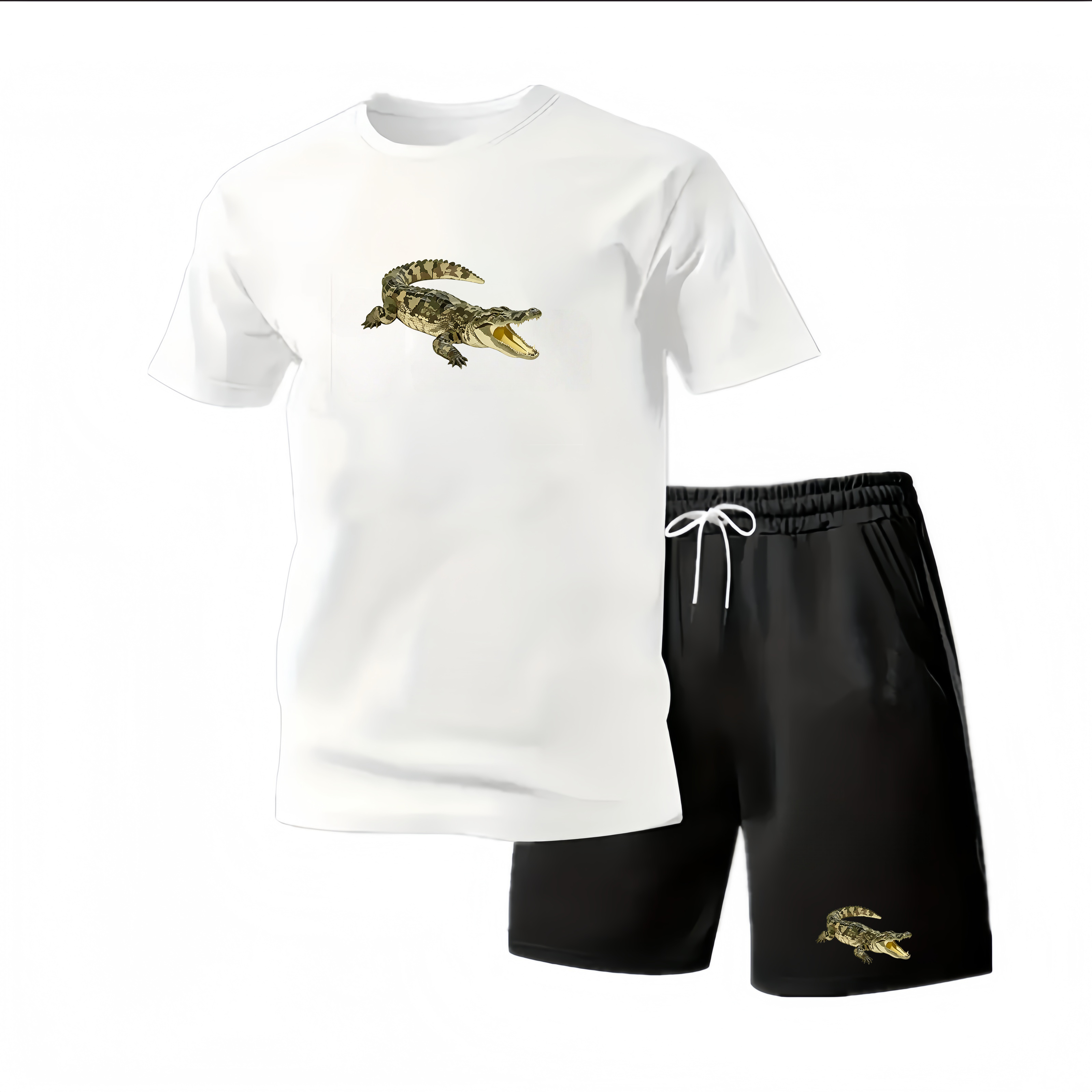 Nouvel ensemble de sport d'été pour homme : survêtement deux pièces tendance, idéal pour le fitness, la course et les loisirs, séchage rapide, manches courtes et short
