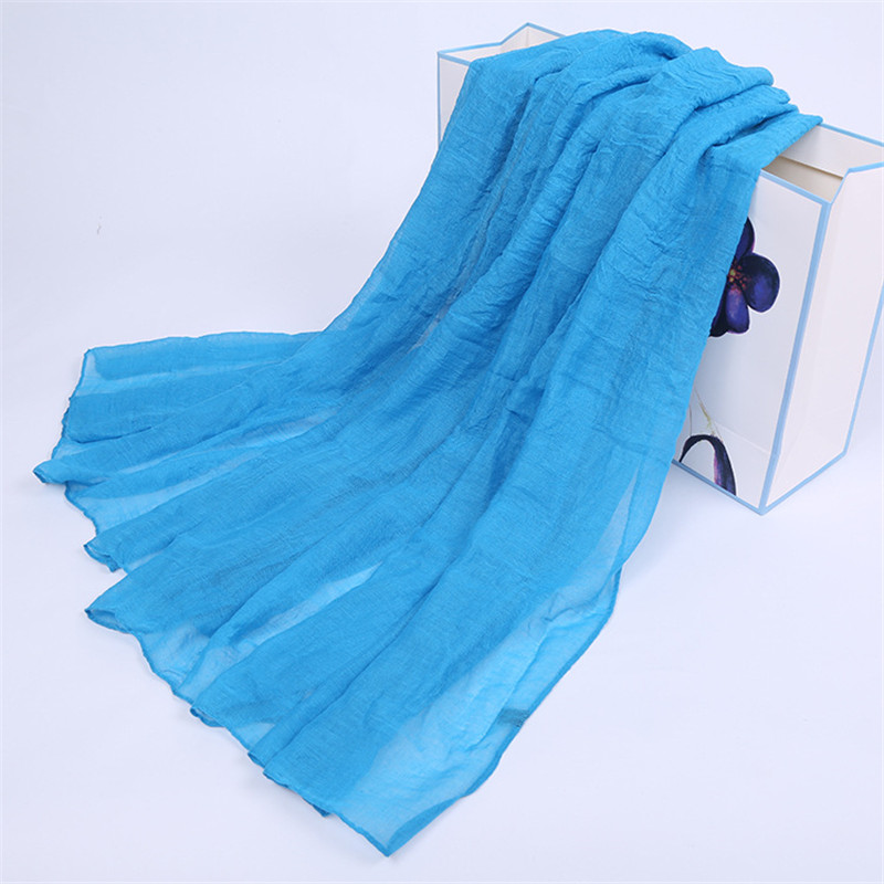 Foulard en coton solide pour femmes, châles et enveloppes Pashmina d'été, Long et doux, Foulard musulman, Hijab, étoles, foulards de tête, 2023