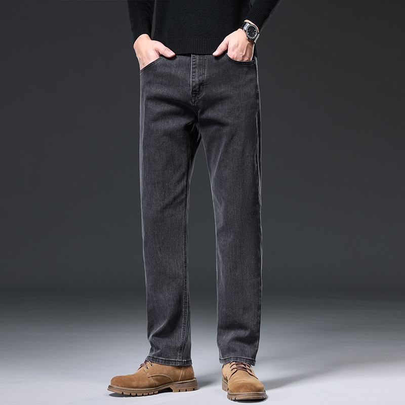 Jean homme nouveau tube droit ample jambe large 2025 automne pantalon homme élastique décontracté affaires multicolore pantalons longs style homme