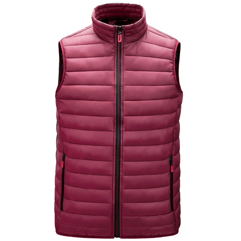 Hommes gilet veste chaude sans manches vestes hiver imperméable à l'eau manteau à glissière automne col montant gilet décontracté marque vêtements