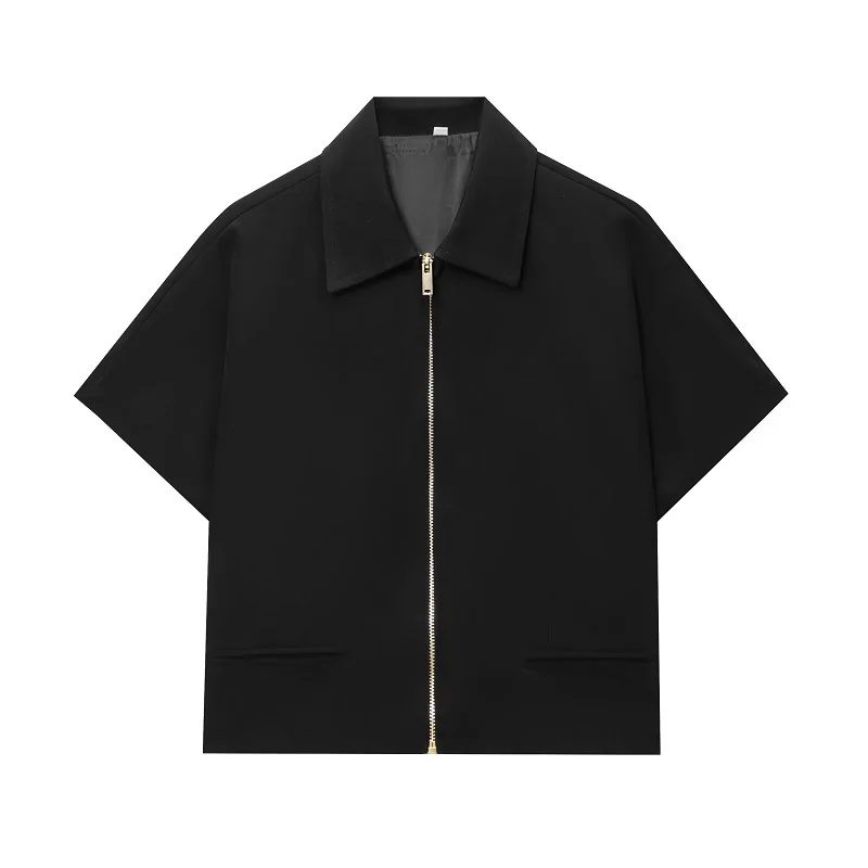 MUJER Veste courte femme manches courtes vestes universitaire pour femme été fermeture éclair nouveau en manteaux et vestes vêtements d'extérieur de vacances