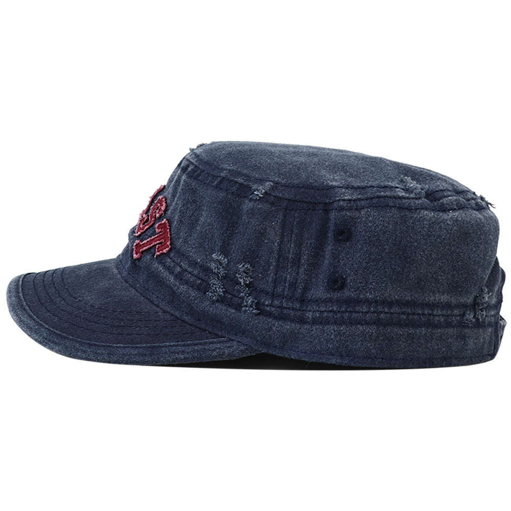 Casquette de Baseball unisexe pour hommes et femmes, chapeau plat rétro Vintage noir vert, casquette militaire réglable en coton lavé, nouvelle collection 2024