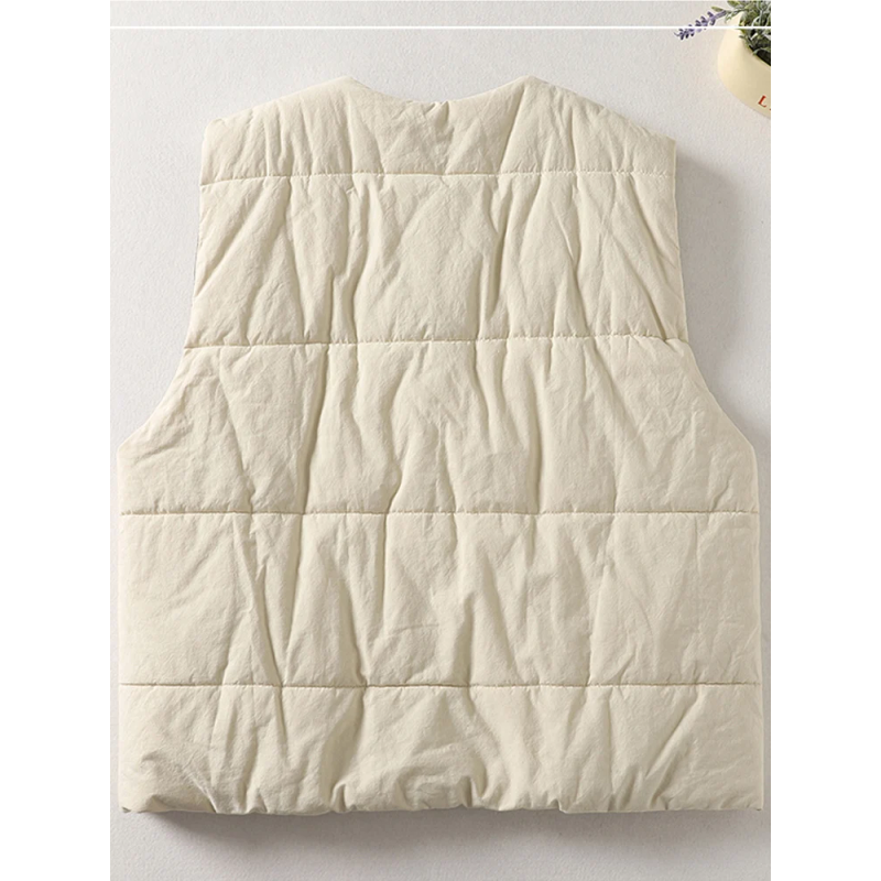 Gilets d'extérieur matelassés Vintage pour femmes, vestes décontractées surdimensionnées sans manches, doublure épaisse et chaude, nouvelle collection hiver 2025