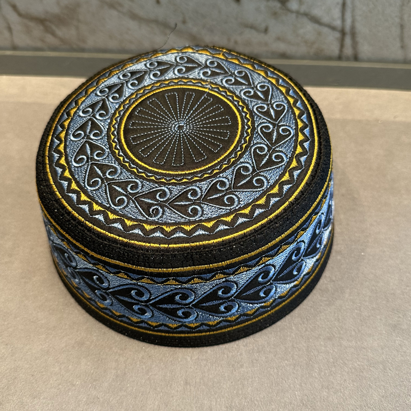 55-60 nouveaux hommes musulmans chapeau de prière coton broderie arabie saoudite chapeau islamique musulman Turban casquette juive hommes foulard vêtements