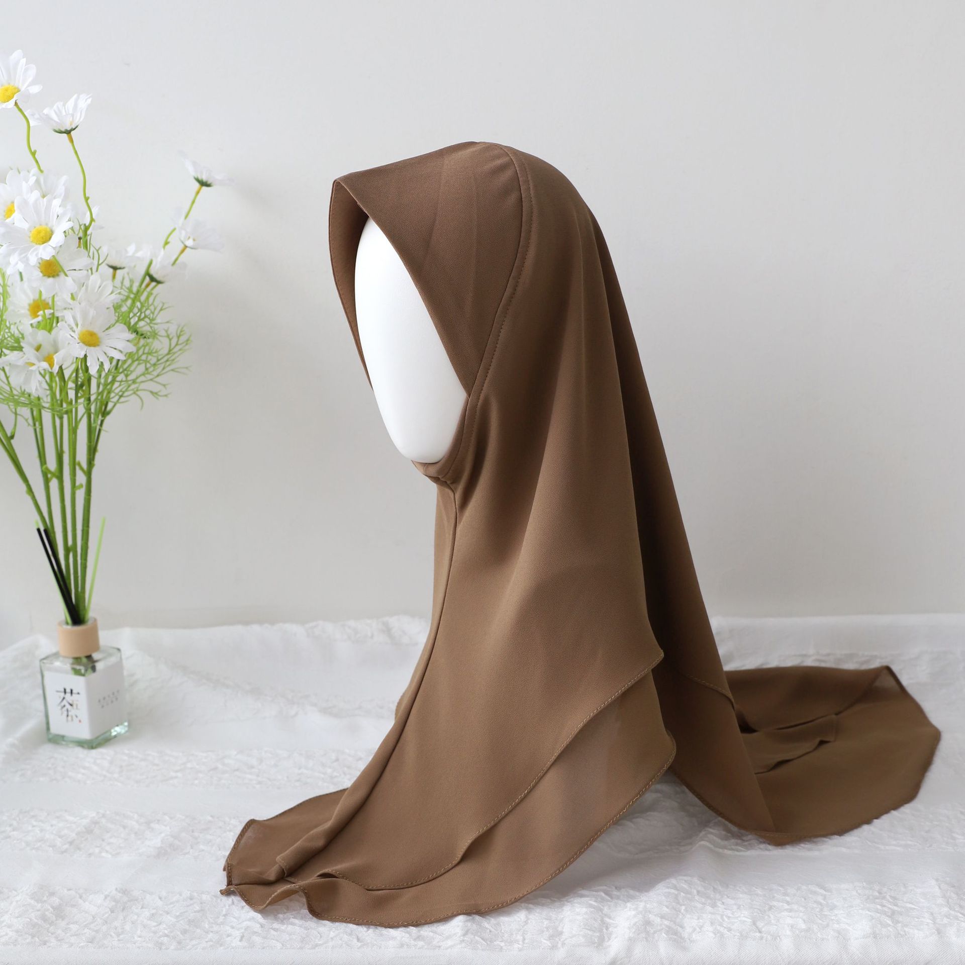 Foulard Instantané en Mousseline de Soie pour Femme, Turban, Bandeau de Sauna Arabe, tiens imar, Enveloppe Islamique, Châle pour Ramadan, Eid, Hijab Musulman, Amira, Une Pièce