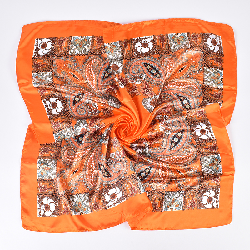 Printemps nouveau polyvalent cajou 90 grand foulard carré foulard en soie en gros classique Vintage imprimé écharpe