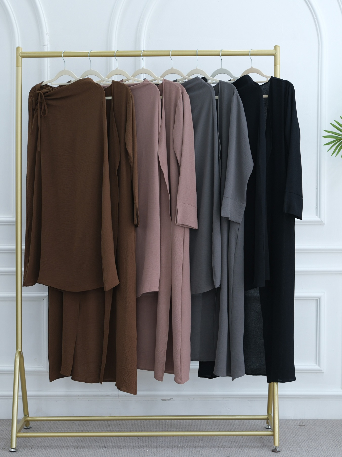 Dubaï femmes Robe Abaya jupe 2 pièces ensemble Eid Cardigan élégant musulman Jalabiya Ramadan Islam fête arabe longue Robe maroc 2026