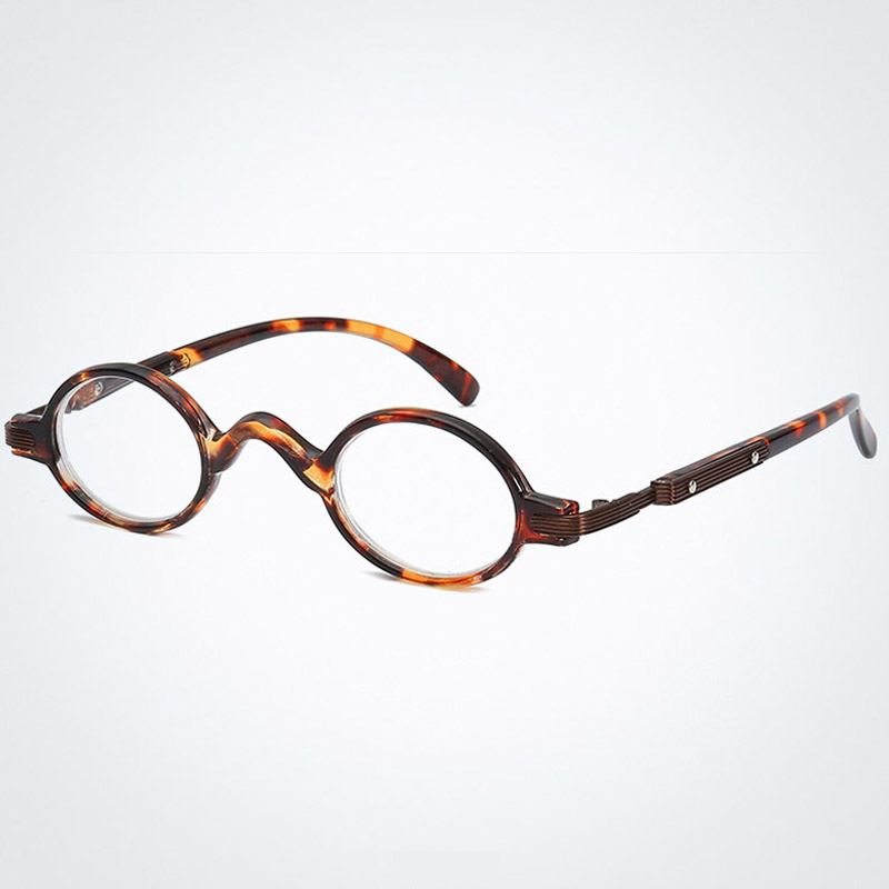 Petites lunettes de lecture rondes pour hommes et femmes, en métal avec monture de combinaison en plastique, lunettes élégantes de haute qualité pour lecteurs + 1.0 à + 4