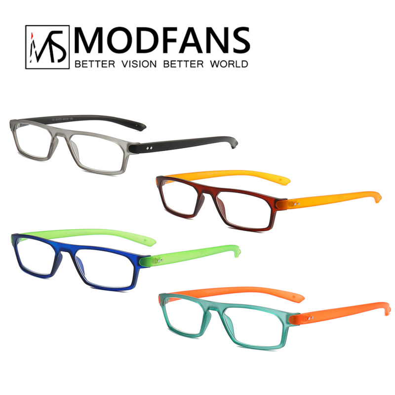 Lunettes de lecture pour hommes/femmes, monture rectangulaire de couleurs mélangées, baguettes à ressort rectangulaires presbytes avec dioptrie + 1 + 1.5 + 2 + 2.5 + 3