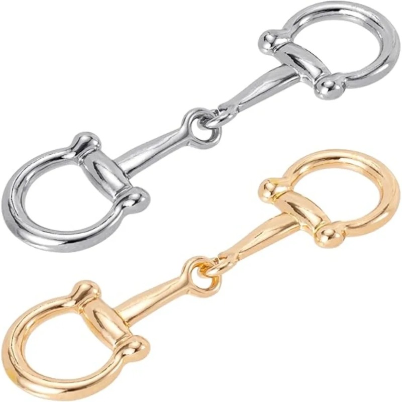 Boucle de foulard en forme de fer à cheval, universelle, multi-usages, en métal, boucles pour foulards, finition en alliage de zinc doré ou argenté, facile à utiliser, sécurisée