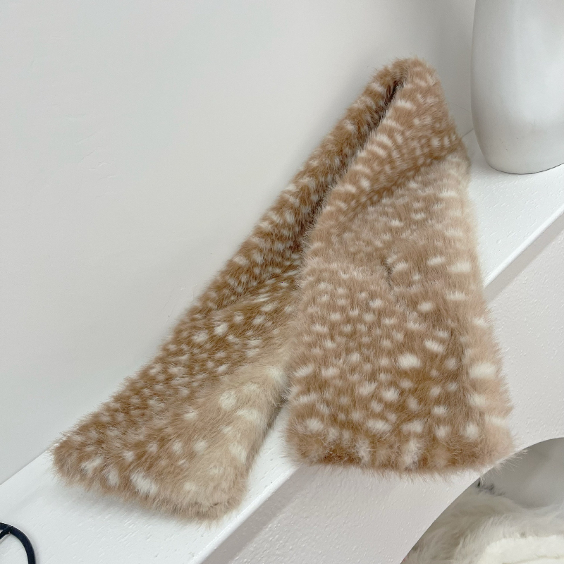 Écharpe en peluche d'élan en fausse fourrure Harajuku, cadeau de noël, écharpe chaude rembourrée, bois Cosplay, accessoires de décoration mignons du nouvel an, hiver