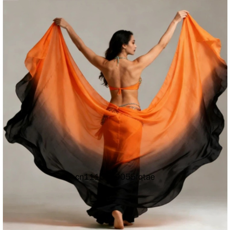 Voiles de danse orientale 100% soie véritable, faits main, teints, écharpes et châles sur mesure, accessoires de performance de danse orientale, nouveauté