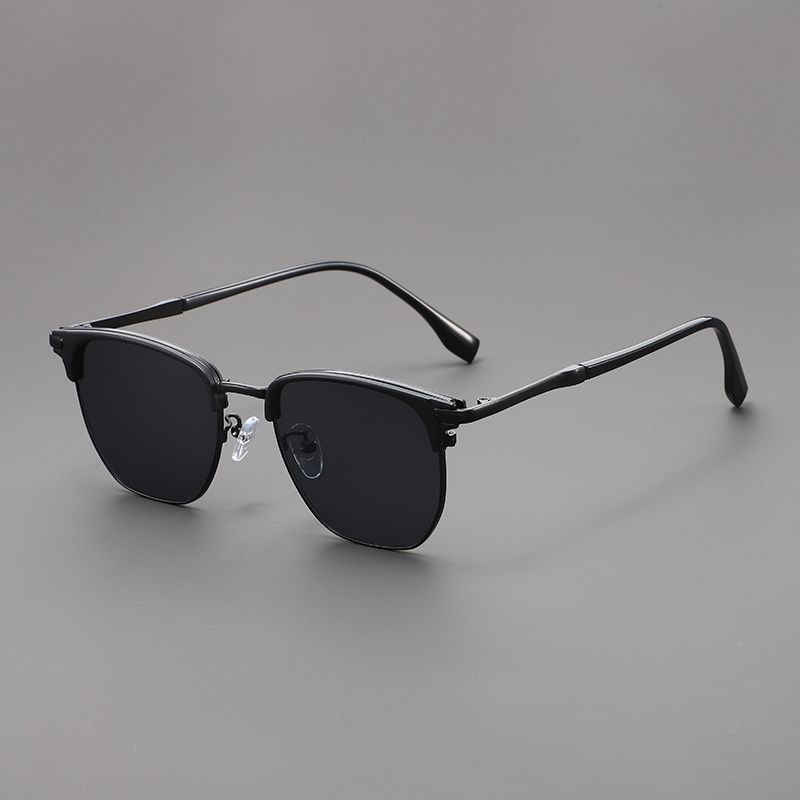 Lunettes de soleil carrées de luxe pour hommes et femmes, monture en alliage tendance de marque, verres dégradés vintage, Oculos