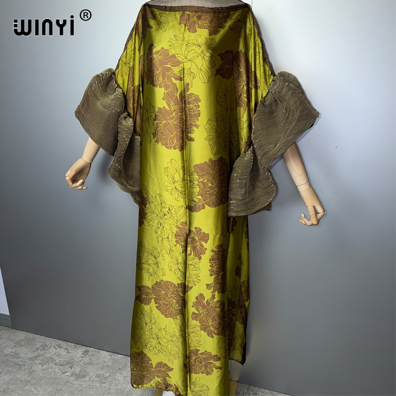 Robe Kaftan Rétro WINYI pour Femmes Musulmanes, Abaya Ample de Luxe pour les Fêtes, Vêtements de Soirée de Dubaï pour Femmes du Moyen-Orient
