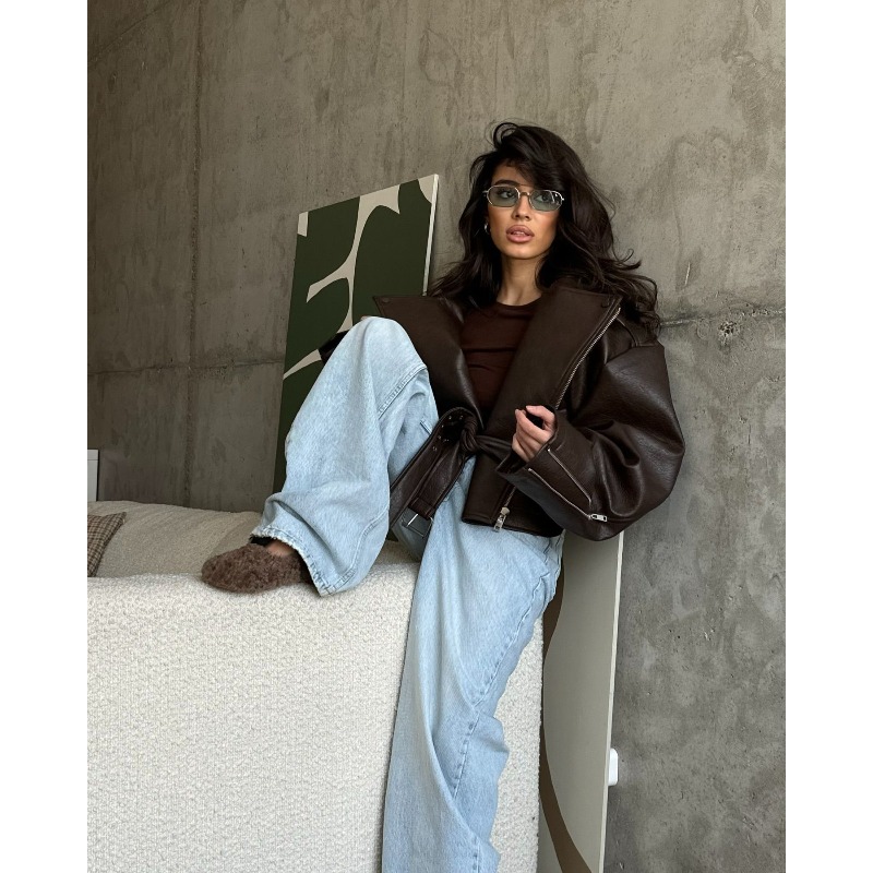 Veste en simili cuir pour femmes, printemps été, ceinture, chic, élégante, rétro, minimaliste, confortable, décontractée, tendance, tendance, polyvalente