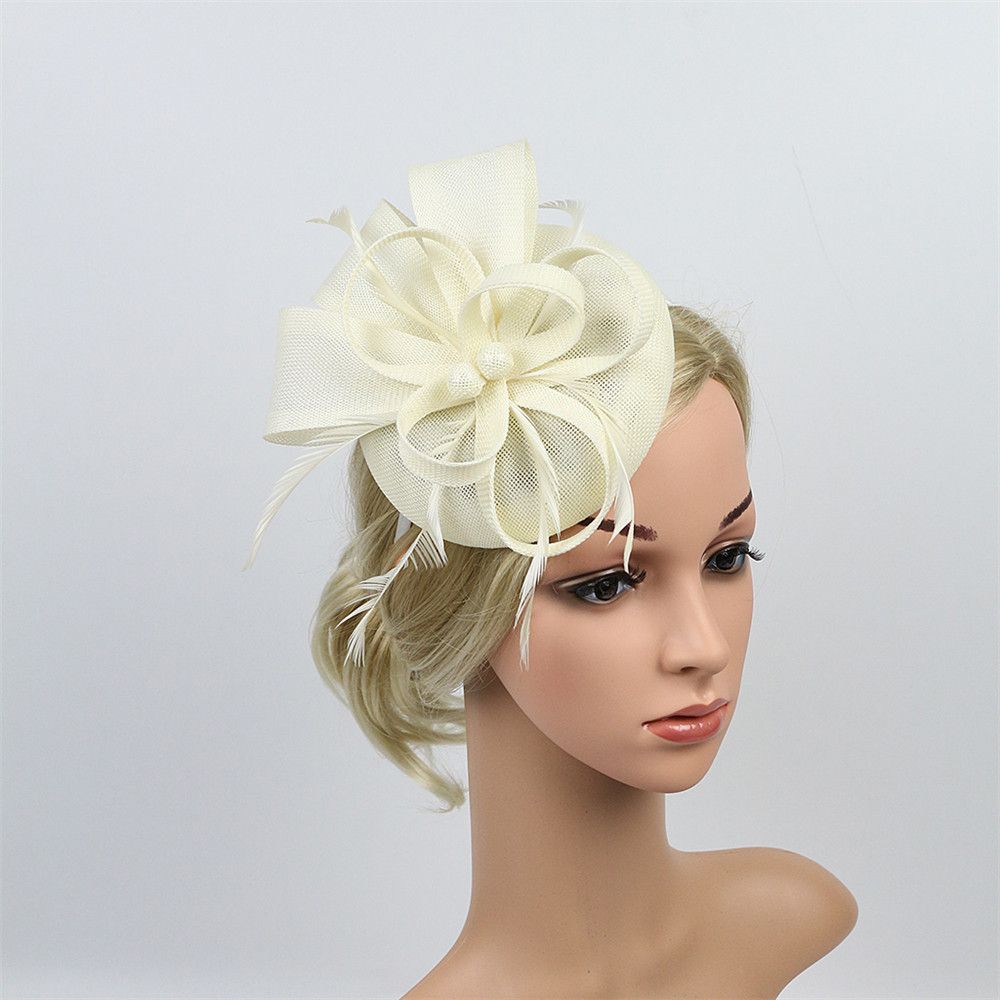 Épingle à cheveux rétro pour femmes, casquette pour la danse, fleur, maille, vêtements de sauna, bandeau de sauna, chapeau haut de forme