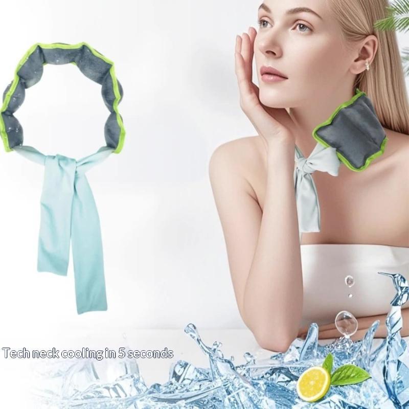 Nouveau foulard rafraîchissant pour le cou 35*9cm, sensation de froid estival, écharpe glacée, compresse de glace, foulard de sport, écharpe glacée pour animaux de compagnie, réutilisable