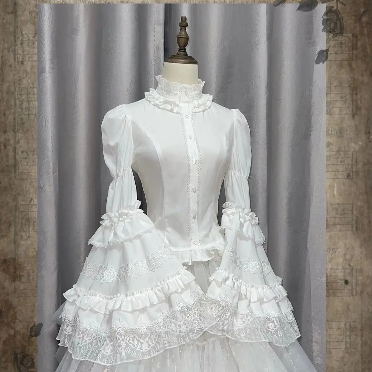Chemisiers Lolita pour femmes mode Blusas Mujer chemises et chemisiers noirs Blusas Femininas Elegantes Punk gothique Vintage Harajuku