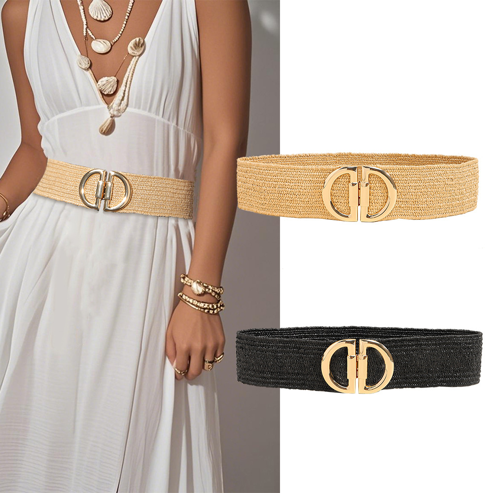 Ceinture Élastique Tendance pour Femme – Large Ceinture de Taille Extensible pour Manteau et Robe – Ceinture Corset en PP pour Femme – Luxe