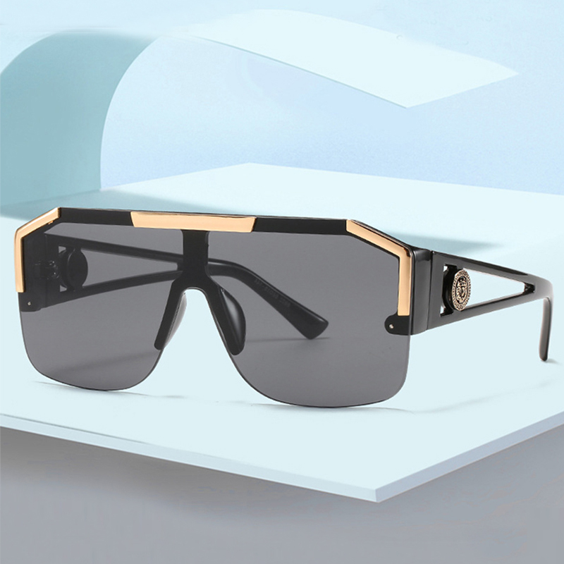 Lunettes de soleil carrées surdimensionnées pour hommes et femmes, à la mode, pour sport, conduite, dégradé de couleur, Uv400 2023
