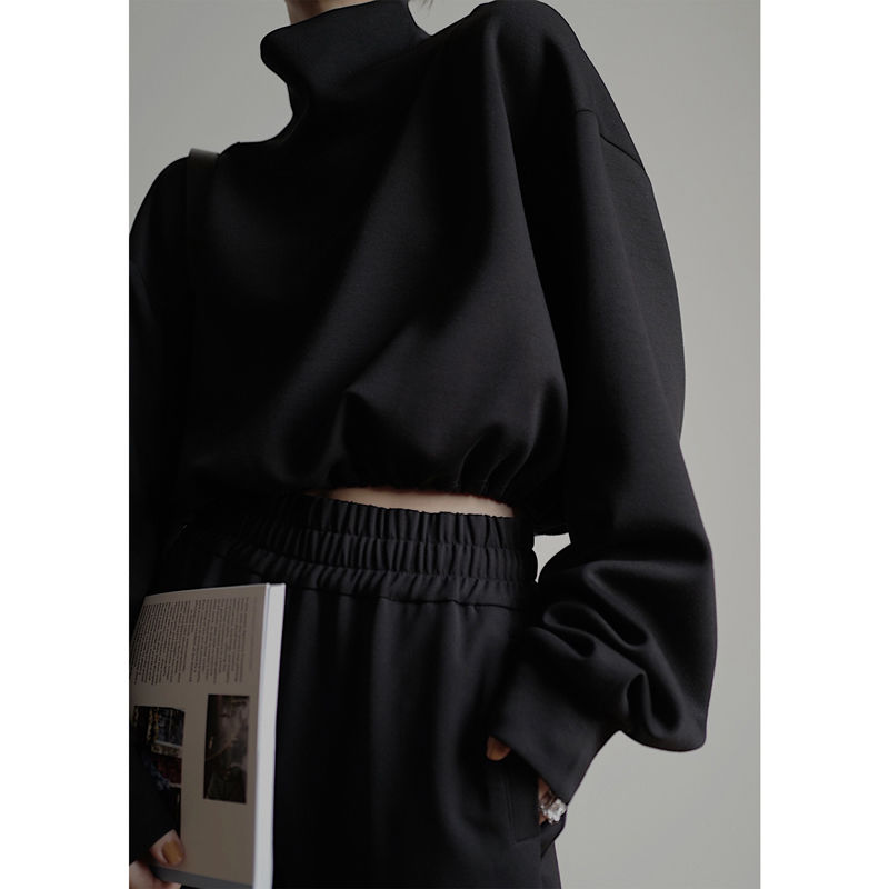 T-shirt col mi-haut à manches longues pour femmes, corset monochrome abordable, mode coréenne, blanc, hiver, nouveau